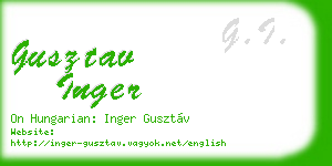 gusztav inger business card